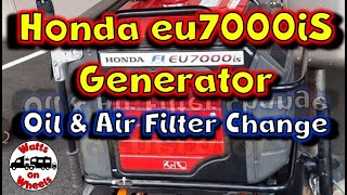 💪 Honda eu7000iS Generator Oil Change amp Air Filter  Full Time RVing [upl. by Aidua]