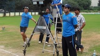 Bowling machine firing bouncers at team india [upl. by Grata]