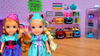 Shopping for school supplies 2022  Elsa and Anna toddlers  Snow White  store [upl. by Rosie418]