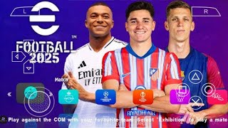 efootball PES 2025 PPSSPP FULL TRANSFER ENGLISH COMENTANTOR DOWNLOAD [upl. by Nappy]