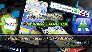 AutoMapa na Androida POLSKA EUROPA  Jak pobrać [upl. by Eenyaj88]