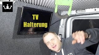 🔴 TV Wandhalterung Test  Review Transporter ausbauen zum Wohnmobil [upl. by Aerdnael715]