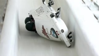 Canadian bobsled crashes speeds down course  Playing Through the Pain  CBC Sports [upl. by Hau282]