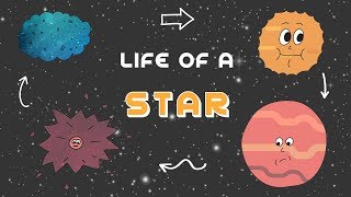 Life Cycle of a Star  Gravity and Fusion Science for Kids [upl. by Llebasi]