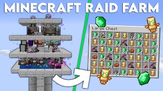 Minecraft BEST Raid Farm  3600 Emerald Per Hour  Raid Farm Tutorial [upl. by Sueahccaz]