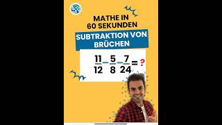 So subtrahierst du 3 Brüche in Sekunden 😱 Mathe wird plötzlich einfach [upl. by Gilder]