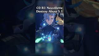 How C0 R1 Neuvillette C0 Furina Destroy SPIRAL ABYSS 51 [upl. by Iveksarap]