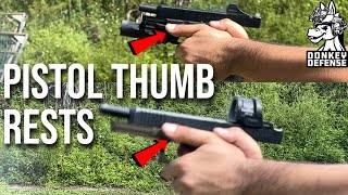 QVO Tactical and Align Tactical Pistol Thumb Rest Review [upl. by Ennairda582]