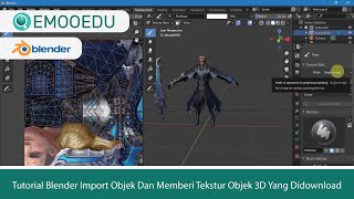 Blender  Import Objek Dan Memberi Tekstur Dari Objek 3D Yang Di Download [upl. by Ehcrop]