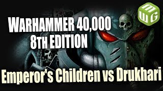 Emperors Children vs Drukhari Warhammer 40K Battle Report Ep 107 [upl. by Genna]