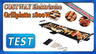 COSTWAY Elektrische Grillplatte 1800W [upl. by Gitel627]