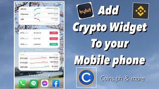 How to Add Crypto Widget On Mobile Phone  Coinsph amp more [upl. by Hanover]