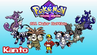 All Major Battles In Pokémon Crystal Version Kanto [upl. by Lietman]