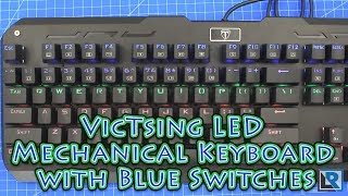 VicTsing Mechanical LED Keyboard Blue Switches Review [upl. by Einon]