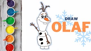 Cute Olaf from Frozen frozen olaf disney disneyjunior waltdisneyworld art viral [upl. by Mulvihill]