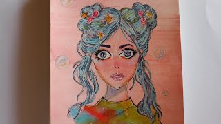 Easy fantasy neon kawaii illustration tutorial kawaiidoodle illustratortutorial fantasyart [upl. by Natica20]