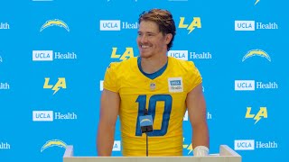 Justin Herbert On Training Camp Day 1  LA Chargers [upl. by Rust]