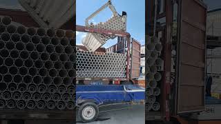 Easyway To Load PVC Pipes With Good Refitted Forklift Tool Machine [upl. by Remark32]