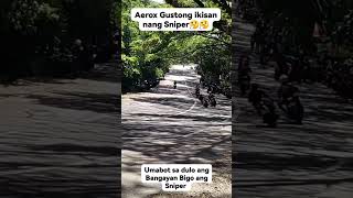 Aerox at Sniper nag unahan sa sa kalsada [upl. by Tilney918]