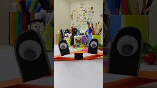 cute frog 🐸 using paper sheet and bottle capkids activity craft video amazingcraft diy shorts [upl. by Enileuqaj]