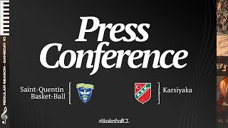 SaintQuentin BasketBall v Karsiyaka  Press Conference  BasketballCL 202425 [upl. by Oedama341]