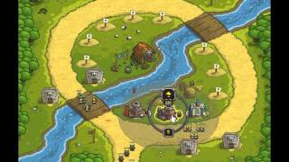 Kingdom Rush  Walkthrough  Stage Four  Twin Rivers  Heroic Challenge [upl. by Salis]