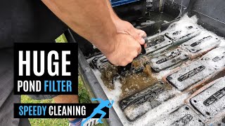 Deep cleaning an extra large pond filter OASE BIO SMART SCREENMATIC 140000 😷 [upl. by Scevo]