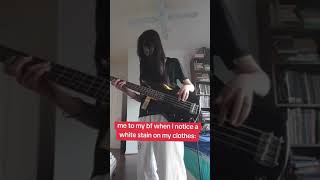 the white stain 🤨 nirvana bass bassguitar comeasyouare [upl. by Tomkin776]