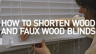 How to Shorten Blinds Wood and Faux Wood Blinds [upl. by Frulla466]