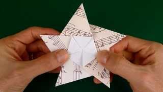 Folding a 5 Pointed Origami Star [upl. by Loree]