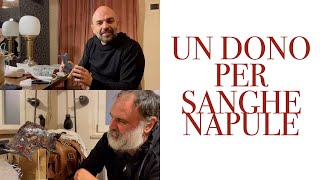 Roberto Saviano e Mimmo Borrelli ricevono un dono dal CDR Aquilone [upl. by Tram]