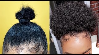 PONYTAIL FOR SHORT NATURAL HAIR  STEP BY STEP  Shellybombshell [upl. by Val]