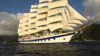 Royal Clipper Sailing away from St Lucia [upl. by Ojimmas]