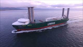 DJI Phantom 3 Advanced  Enercon EShip 1 Flettner Rotor Cargo Ship Dusk Drone Flight [upl. by Marras]