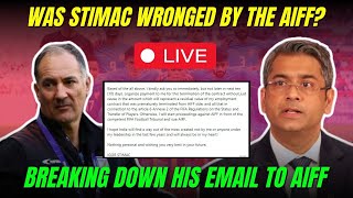 Breaking Down Stimacs Email Was He Wronged by the AIFF Live Discussion [upl. by Boyes]