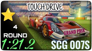 Asphalt 9  SCG 007S Grand prix  Round 4  Touch Drive 1 star  1212  Beach landing [upl. by Nannaihr]