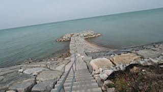 1 of 2 Walk along Lake Huron to Mike Weir Park Brights Grove Canada [upl. by Alcine]