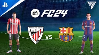 EA FC 24  Athletic Bilbao vs Barcelona  Quarterfinal Copa del Rey 2324  PS5 Gameplay [upl. by Oba138]