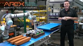 Apex Motion Control Depanner 180  Depanning Cakes and Muffins with Robotics or without [upl. by Dinse]