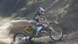 Nitrous Powered Honda CR500 AF Crash  2009 Billings Great American Hillclimb  LPmotocrosscom [upl. by Viccora]