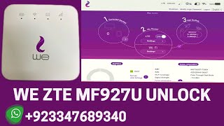 EGYPT WE MF927U Unlock for All sim100 Working [upl. by Yetti]