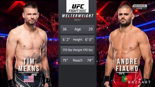 TIM MEANS VS ANDRE FIALHO FULL FIGHT UFC VEGAS 79 [upl. by Aibonez233]