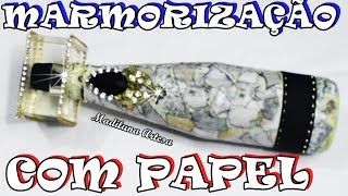 MARMORIZAÇÃO COM PAPEL EM GARRAFA [upl. by Komara]