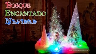 Decoracion Bosque Encantado con Luces de Navidad [upl. by Yrehcaz]