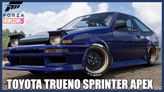 Forza Horizon 5 Toyota AE86 Drift Build Tune amp Customization [upl. by Yelsew]