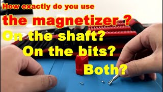 How exactly do you use the magnetizer On the shaft On the bits Both [upl. by Marieann]