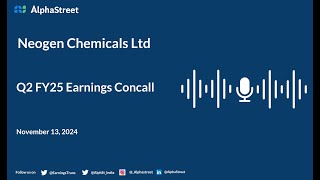 Neogen Chemicals Ltd Q2 FY202425 Earnings Conference Call [upl. by Huai]