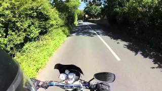 Gopro helmet cam test on Sachs Roadster 125 [upl. by Yenitirb992]