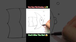 Very Easy Fish Drawing 🐠✅ shortsfeed shorts youtubeshorts fishdrawing art drawing kids ai [upl. by Refinej]