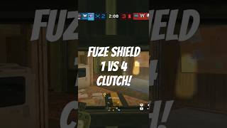 Fuze Shield 1 VS 4 Clutch rainbowsixsiege 6siege r6siege championr6 clutch r6clips r6 r6s [upl. by Eedrahc]